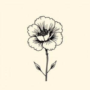 Doddle Carnation Tattoo