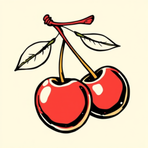 Doddle Cherry Tattoo