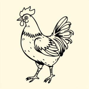 Doddle Chicken Tattoo