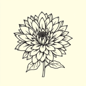 Doddle Chrysanthemum Tattoo