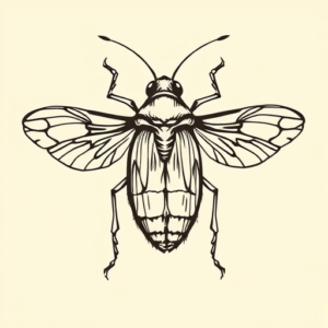 Doddle Cicada Tattoo