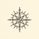 Doddle Compass Tattoo