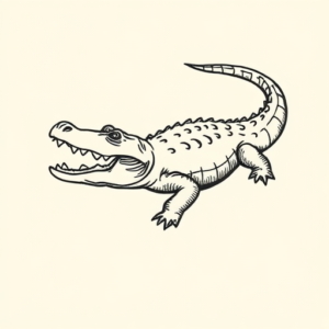 Doddle Crocodile Tattoo