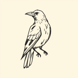 Doddle Crow Tattoo