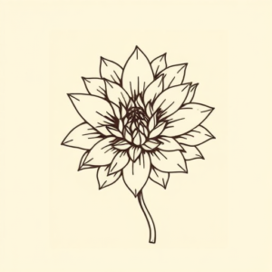 Doddle Dahlia Tattoo