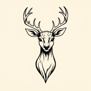 Doddle Deer Tattoo