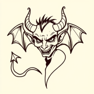 Doddle Devil Tattoo