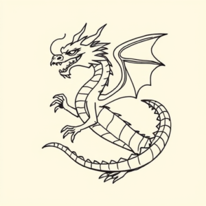 Doddle Dragon Tattoo