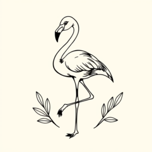 Doddle Flamingo Tattoo