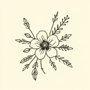 Doddle Floral Tattoo