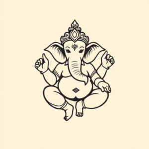 Doddle Ganesha Tattoo