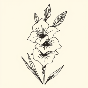 Doddle Gladiolus Tattoo