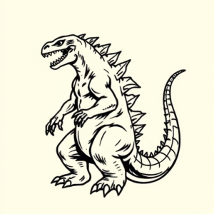 Doddle Godzilla Tattoo