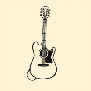 Doddle Guitar Tattoo