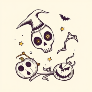 Doddle Halloween Tattoo
