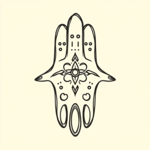 Doddle Hamsa Tattoo