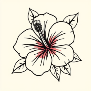 Doddle Hibiscus Tattoo