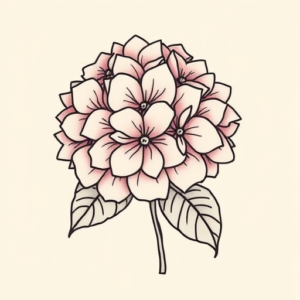 Doddle Hydrangea Tattoo