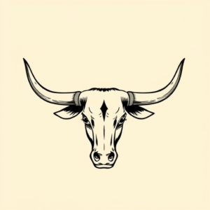 Doddle Longhorn Tattoo