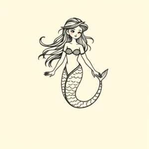 Doddle Mermaid Tattoo