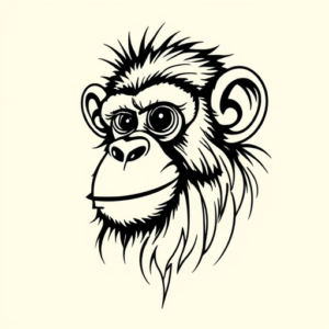 Doddle Monkey Tattoo