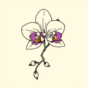 Doddle Orchid Tattoo