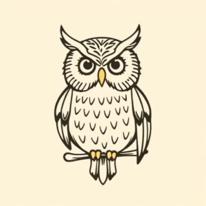 Doddle Owl Tattoo