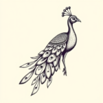 Doddle Peacock Tattoo