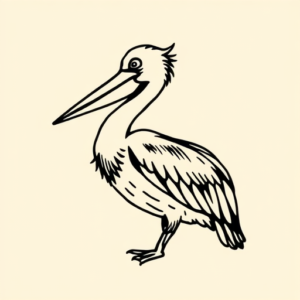 Doddle Pelican Tattoo