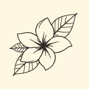 Doddle Plumeria Tattoo