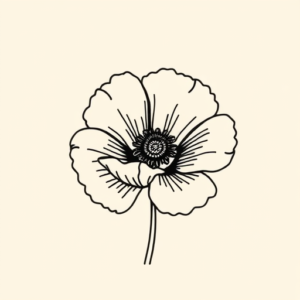 Doddle Poppy Tattoo