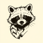 Doddle Raccoon Tattoo