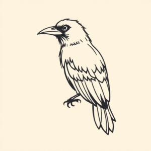 Doddle Raven Tattoo