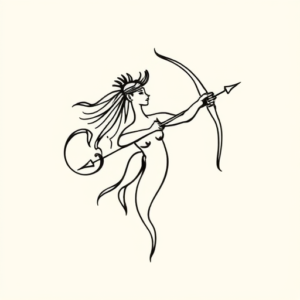 Doddle Sagittarius Tattoo