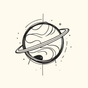 Doddle Saturn Tattoo