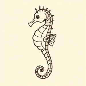 Doddle Seahorse Tattoo