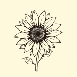 Doddle Sunflower Tattoo