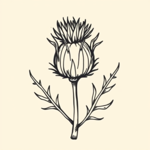 Doddle Thistle Tattoo