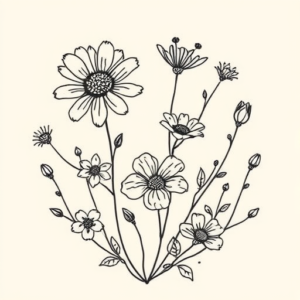 Doddle Wildflower Tattoo