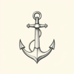 Dotwork Anchor Tattoo