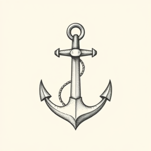 Dotwork Anchor Tattoo