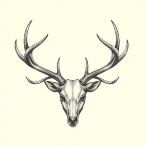 Dotwork Antler Tattoo