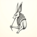 Dotwork Anubis Tattoo