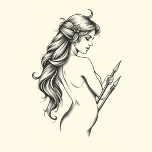 Dotwork Aphrodite Tattoo