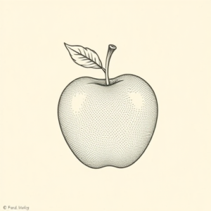 Dotwork Apple Tattoo