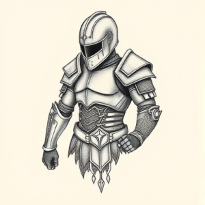 Dotwork Armor Tattoo