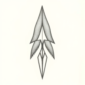 Dotwork Arrowhead Tattoo