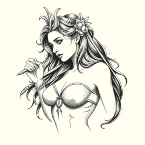 Dotwork Artemis Tattoo