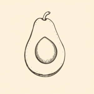 Dotwork Avocado Tattoo