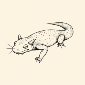 Dotwork Axolotl Tattoo